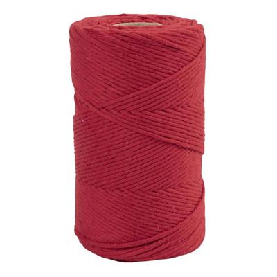 Creativ Company Macramé koord, l: 198 m, d 2 mm, rood, 330 gr/ 1 rol