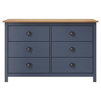 VidaXL Dressoir hill 125x40x80 cm massief grenenhout grijs - thumbnail