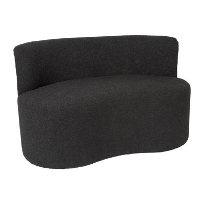 Teddy loveseat fauteuil - zwart - 71x120x71 cm
