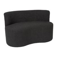Teddy loveseat fauteuil - zwart - 71x120x71 cm - thumbnail
