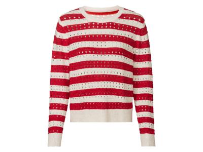 esmara Dames pullover (M (40/42), Rood gestreept) esmara Dames pullover (M (40/42), Rood gestreept)
