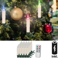20 set LED Kerstboomverlichting kaarsen met afstandsbediening in kleur - thumbnail