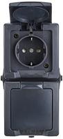 Kopp 136915009 Nautic Wandontactdoos met klapdeksel spatwaterdicht Antraciet 1 stuk(s) - thumbnail
