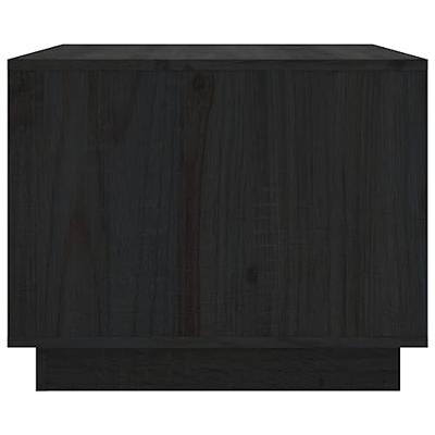 Salontafel 80x50x40 cm massief grenenhout zwart