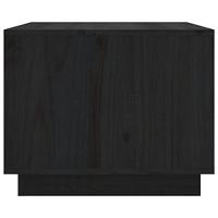 Salontafel 80x50x40 cm massief grenenhout zwart - thumbnail