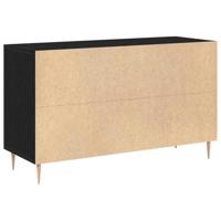 Dressoir met lade Zwart eiken 100 x 36 x 60 cm Bewerkt hout - thumbnail