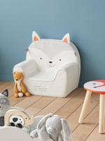 Fauteuil van personaliseerbaar mousse Kat grijs - thumbnail