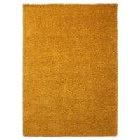 Tapeso Hoogpolig vloerkleed shaggy Trend effen - okergeel - 60x110 cm - thumbnail