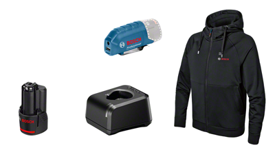Bosch Blauw GHH 12 + 18V XA | Verwarmde hoody S | Incl. accu & lader - 06188000GB