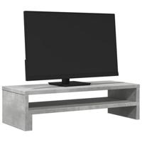 VidaXL Monitorstandaard 54x22x15 cm bewerkt hout betongrijs - thumbnail