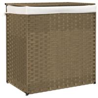 VidaXL Wasmand met 2 vakken 53x35x57 cm poly rattan - thumbnail