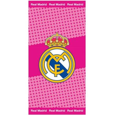 Strandlaken Real Madrid logo - 70 x 140 cm Roze