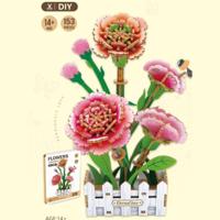 PlayfulMario Roze Anjer Houten Modelbouwset 153 Onderdelen Creatief & Educatief Modelbouw - thumbnail