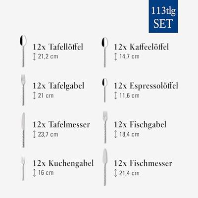 VILLEROY & BOCH - Montauk - Bestekset 12 persoons 113-dlg VILLEROY & BOCH - Montauk - Bestekset 12 persoons 113-dlg