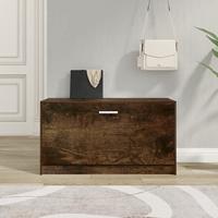VidaXL Schoenenbank 80x24x45 cm bewerkt hout gerookt eiken - thumbnail