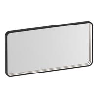 Brauer Sapphire Spiegel - Rechthoekig met Afgeronde Hoeken - 80 cm - met Mat Zwart Frame - met Directe LED-Verlichting - Dimbaar en met Kleurfunctie - met Afstandsbediening - thumbnail