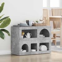 Dressoir Beton Grijs 80,5 x 35 x 59 cm Bewerkt hout - thumbnail