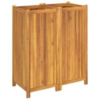 VidaXL Plantenbak met voering 84x42x100 cm massief acaciahout - thumbnail