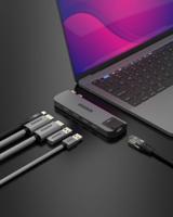 Sitecom Macbook Multiport hub 6 in 2 for Magsafe Macbook Pro 14-16 - thumbnail
