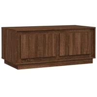 Salontafel 102x50x44 cm bewerkt hout bruin eikenkleur - thumbnail