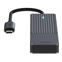 Rapoo USB-C naar USB-A Hub Zwart - thumbnail