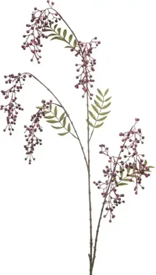 Emerald kunsttak peperbes 130cm paars