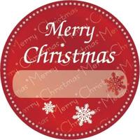 Stickers Merry Christmas Rood - thumbnail