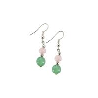 Oorbellen Aventurijn - Roze Kwarts - thumbnail