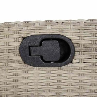 9-delige Tuinset met kussens poly rattan lichtgrijs