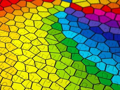 Stained Glass Rainbow Burst Puzzel 1000 Stukjes