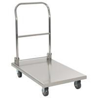 VidaXL Platformwagen 82x53x86 cm roestvrij staal zilverkleurig - thumbnail