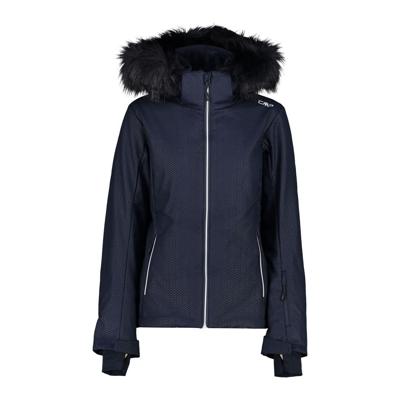 CMP Zip Hood Wintersportjas Dames Black Blue D44 CMP Zip Hood Wintersportjas Dames Black Blue D44
