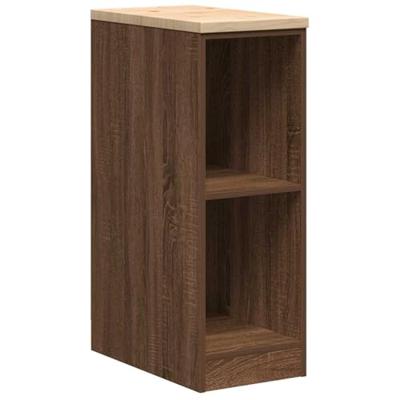 Garagekast 30x51x85 cm massief grenenhout bruin eikenkleurig
