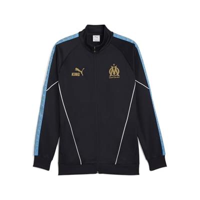 PUMA Olympique Marseille Pre-Match KING Anthem Trainingsjack 2025-2026 Donkerblauw Lichtblauw