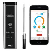 TFA Dostmann Kabelloses BBQ Fleischthermometer SMART BBQ KÜCHEN-CHEF Barbecuethermometer Grijs - thumbnail