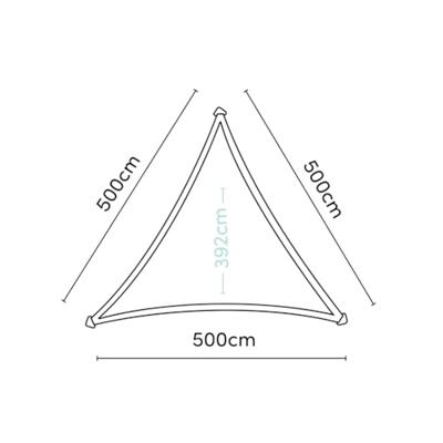 Platinum Schaduwdoek driehoek antraciet 500x500x500