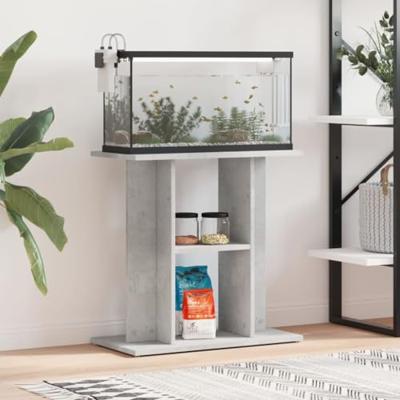 VidaXL Aquariumstandaard betongrijs 60x30x60 cm bewerkt hout VidaXL Aquariumstandaard betongrijs 60x30x60 cm bewerkt hout