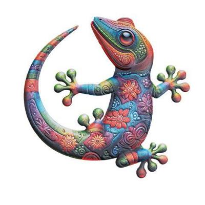 Wanddecoratie gecko 30x30cm Anna's Collection - Annas collection