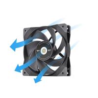 Thermaltake Thermaltake SWAFAN GT12 - TT Premium Edition PC-ventilator Zwart (b x h x d) 120 x 120 x 25 mm - thumbnail