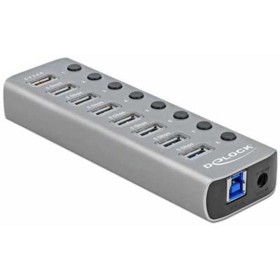 Delock 63264 USB 3.2 Gen 1-hub 7 poorten Grijs