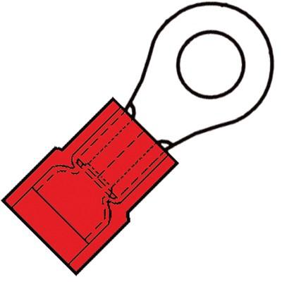 Ringkabelschoen geïsoleerd super M5 voor draad 0,5-1,5 mm2 100 stuks 101480 klemko