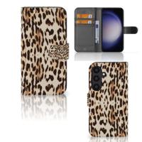 Samsung Galaxy S24 | Telefoonhoesje | Met pasjeshouder | Leopard - thumbnail