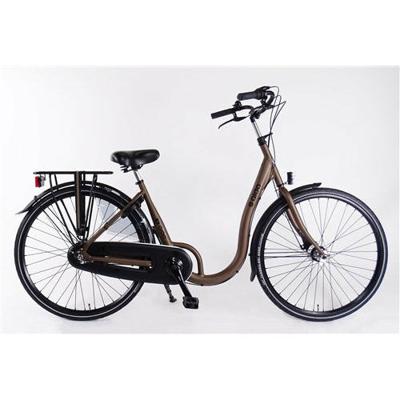 Aldo 28 inch lage instap fiets alu 3v handrem deore bruin