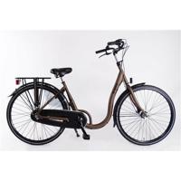 Aldo 28 inch lage instap fiets alu 3v handrem deore bruin - thumbnail