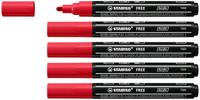Acrylmarker STABILO Free Acrylic T300 karmijnrood | 5 stuks - thumbnail