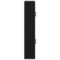 Wandkast 2 pcs Zwart eiken 69.5 x 34 x 90 cm Bewerkt hout - thumbnail