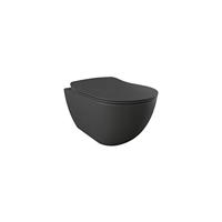 Creavit Hangend Toilet - 35.3x51cm - RVS Bidetsproeier - spoelrandloos - mat antraciet FE322-00AM00E-0005 - thumbnail