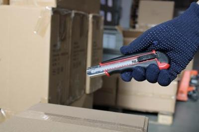 WEDO 78418 Wedo Profi-Cutter, AUTO-LOAD , 18 mm - nr. 78418 zwart/rood 1 stuk(s) - thumbnail
