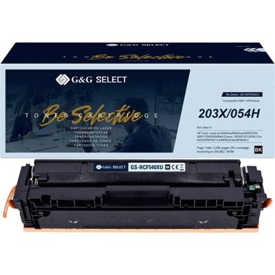 G&G Toner vervangt Canon, HP 203X Compatibel Zwart CF540X/Cartridge 054H Black GS-HCF540X(U)