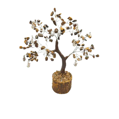 Edelsteenboom Tijgeroog - De Kracht Van Vertrouwen - 18 cm